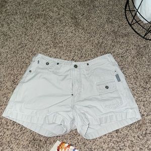 Silver Jeans  Aiko Shorts Denim Womens Size 29 Tan Low  Rise